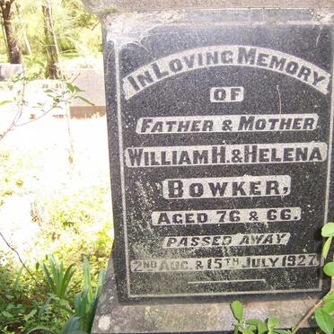 BOWKER William H. -1927 &amp; Helena -1927