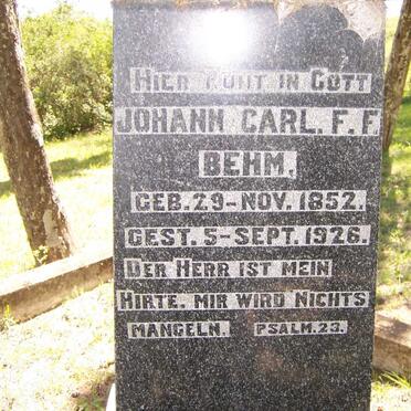 BEHM Johann Carl F.F. 1852-1926