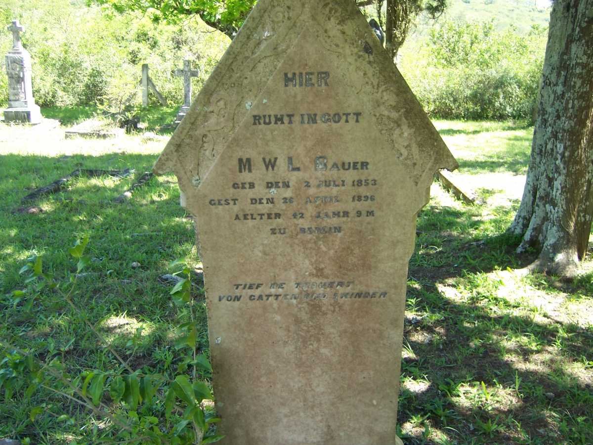 BAUER M.W.L. 1853-1896