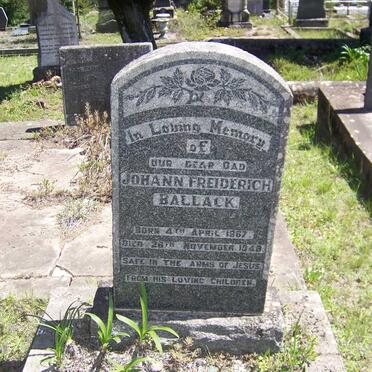 BALLACK Johann Freiderich 1867-1948