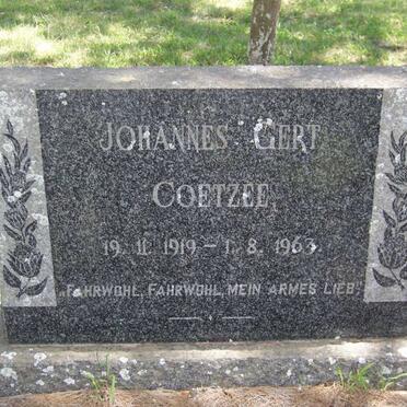 COETZEE Johannes Gert 1919-1963