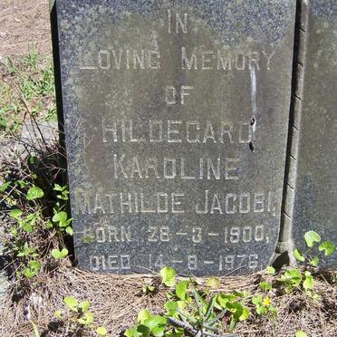 JACOBI Hildegard Karoline Mathilde 1900-1976