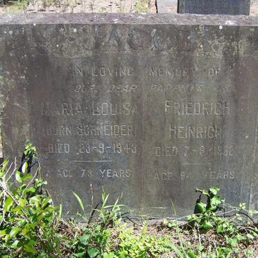 JACOBI Friedrich Heinrich -1962 &amp; Maria Louisa SCHNEIDER -1943