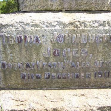 JONES Thomas John Buckley 1870-1911