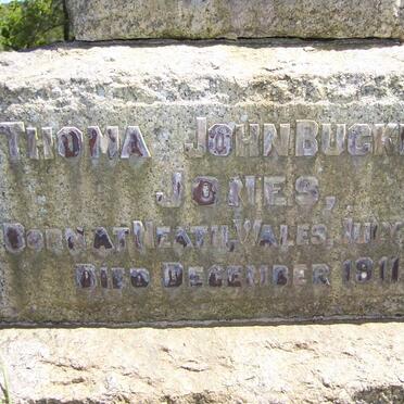 JONES Thomas John Buckley 1870-1911