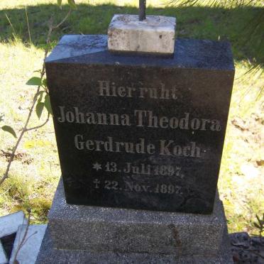 KOCH Johanna Theodora Gerdrude 1897-1897