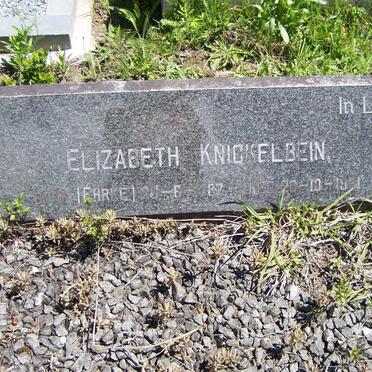 KNICKELBEIN Elizabeth nee EHRKE 1887-1981