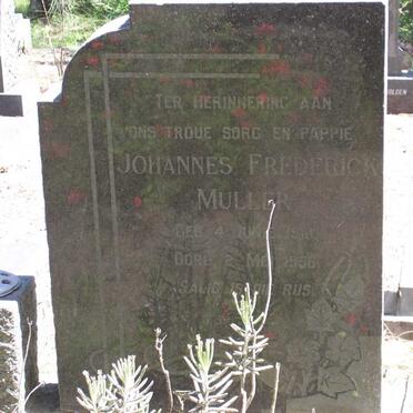MULLER Johannes Frederick 1916-1956