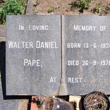 PAPE Walter Daniel 1926-1970