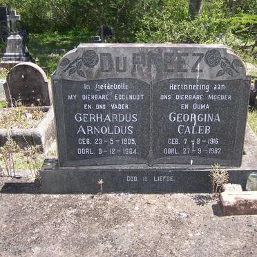PREEZ Gerhardus Arnoldus, du 1905-1964 &amp; Georgina Caleb 1916-1982
