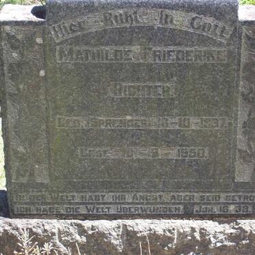 RICHTER Mathilde Friederike 1897-1950