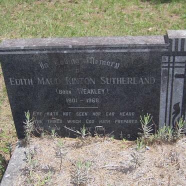 SUTHERLAND Edith Maud Kinton nee WEAKLEY 1901-1968