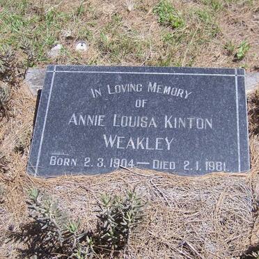WEAKLEY Annie Louisa Kinton 1904-1981