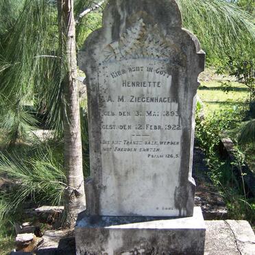 ZIEGENHAGEN Henriette A.M. 1893-1922