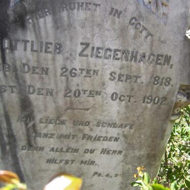 ZIEGENHAGEN Gottlieb 1818-1902