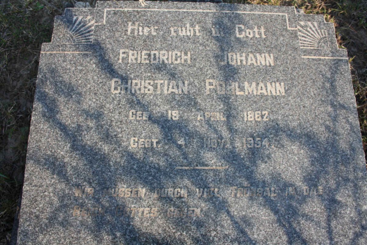 POHLMANN Friedrich Johann Christian 1882-1954