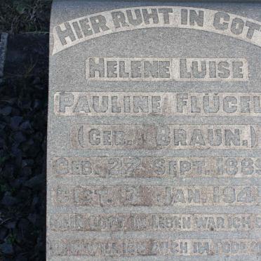 FLUGEL Helene Luise Pauline nee BRAUN 1889-1945