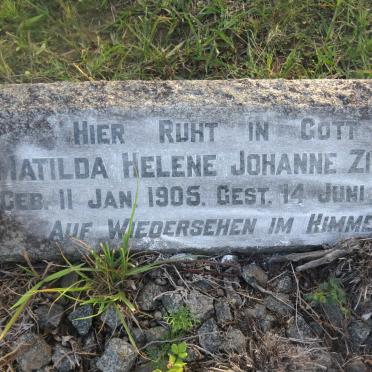 ZITZKE Matilda Helene Johanne 1905-1912