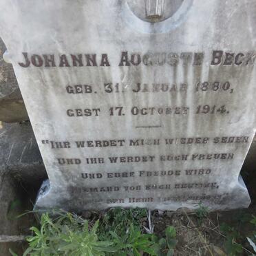 BECKER Johanna Auguste 1880-1914