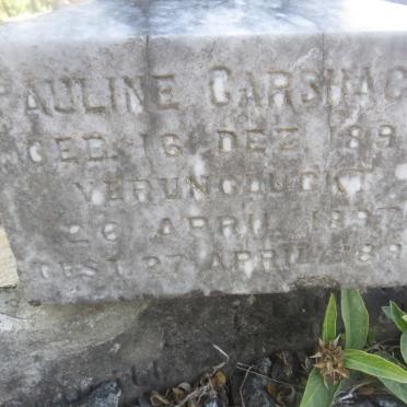CARSHAGEN Pauline 1890-1897