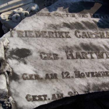 CARSHAGEN Friederike nee HARTWIG 1831-1903