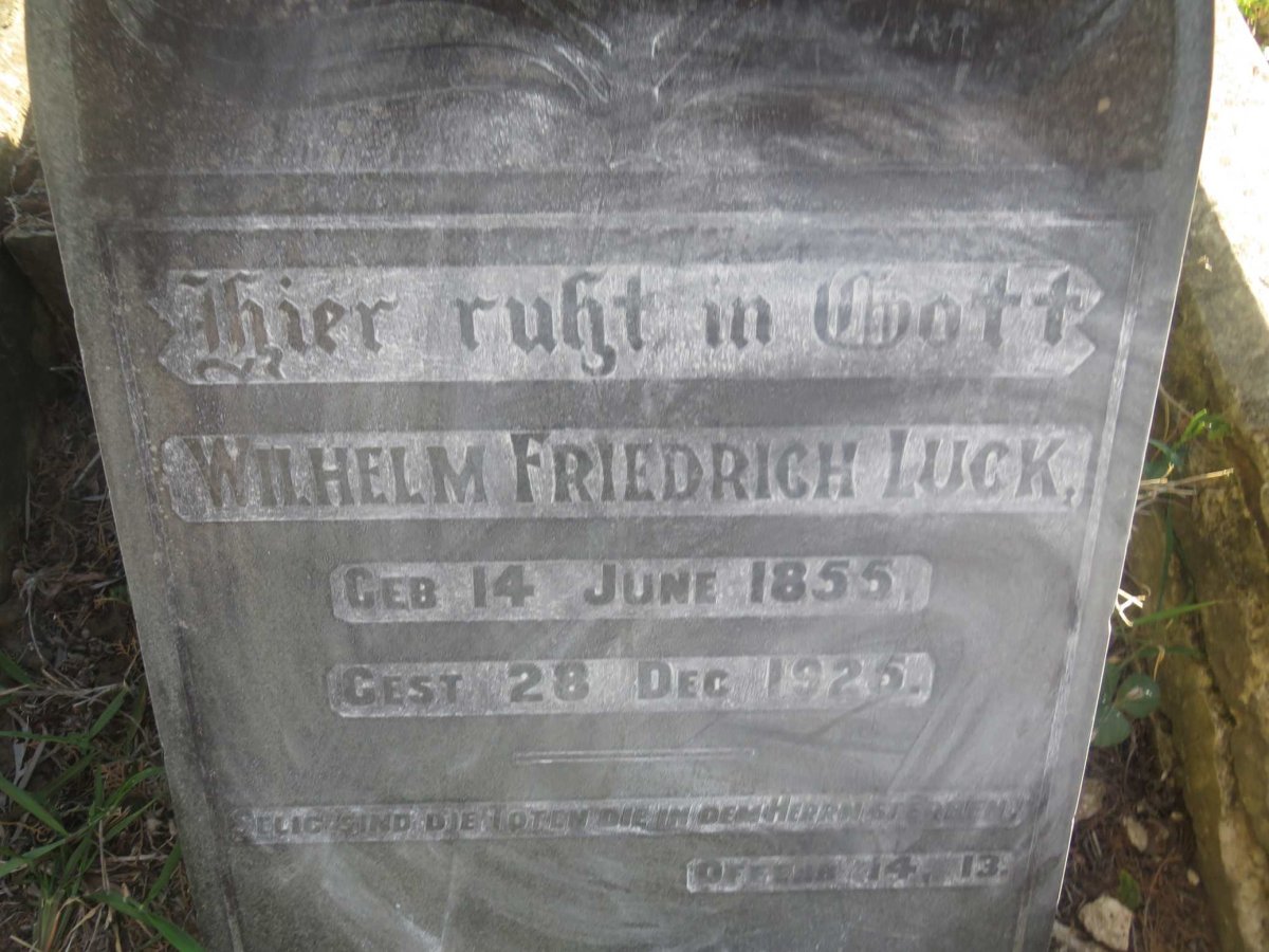 LUCK Wilhelm Friedrich 1855-1925