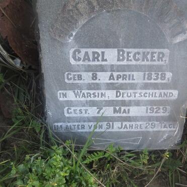 BECKER Carl 1838-1929