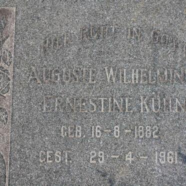 KUHN Auguste Wilhelmine Ernestine 1882-1961
