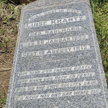 KRANTZ Luise nee BAHLMANN 1855-1912