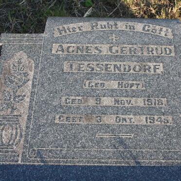 TESSENDORF Agnes Gertrud nee HOFT 1918-1945