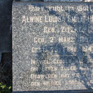 HOFT Alwine Louisa Emilie nee ZITZKE 1897-1947