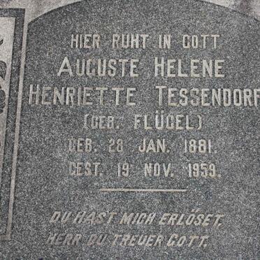 TESSENDORF Auguste Helene Henriette nee FLUGEL 1881-1859
