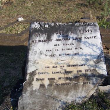 KORTE Wilhelmine Johanna Luise nee BECKER 1876-1910