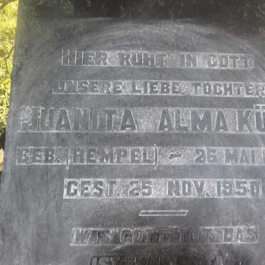 KUHN Juanita Alma nee HEMPEL 1926-1950