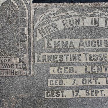 TESSENDORF Emma Auguste Ernestine nee LENTZ 1889-1961