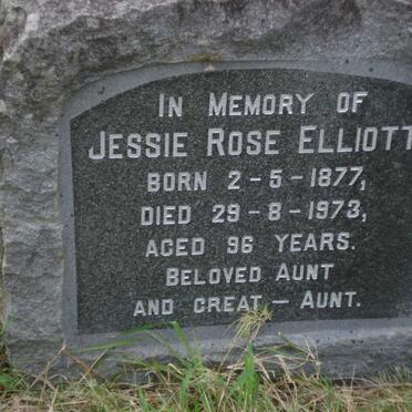 ELLIOTT Jessie Rose 1877-1973