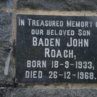 ROACH Baden John 1933-1968