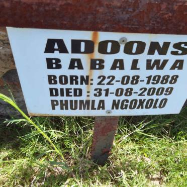 ADOONS Babalwa 1988-2009