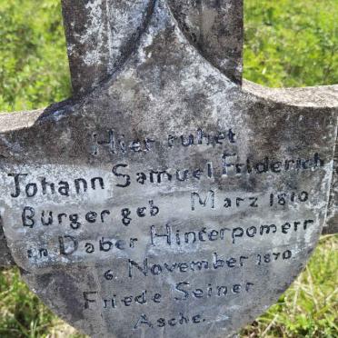 BURGER Johann Samuel Friderich 1810-1870