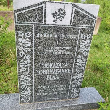 BLAAI Thokazana Nobonabakie 1964-2017