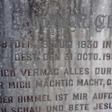 CLUR Johann 1830-1902 &amp; Louise W. FLIEDT 1845-1928