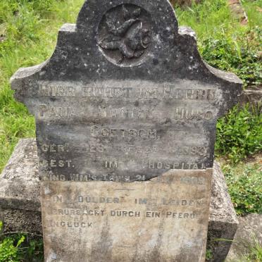 GOETSCH Paul Daniel Hugo 1890-1909