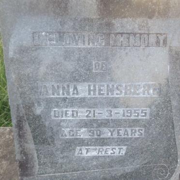 HENSBERG Anna -1955