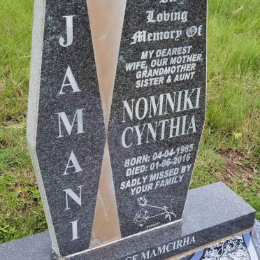 JAMANI Nomniki Cynthia 1965-2016