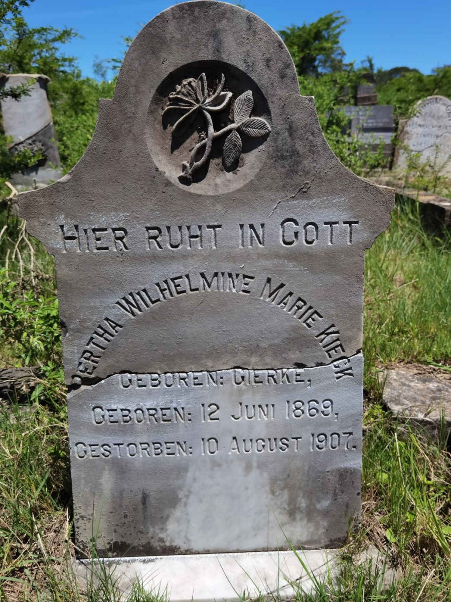 KIECK Bertha Wilhelmine Marie nee GIERKE 1869-1907