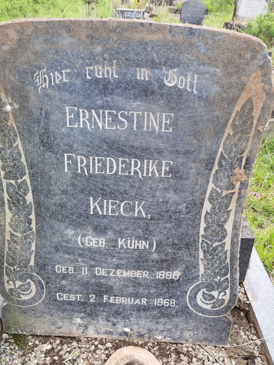 KIECK Ernestine Friederike nee KUHN 1890-1968