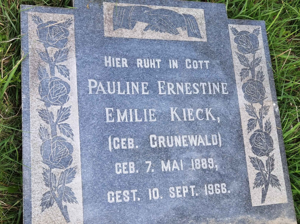 KIECK Pauline Erenstine Emilie nee GRUNEWALD 1889-1966
