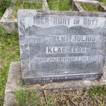 KLACKERS Wilhelm Julius 1872-1933
