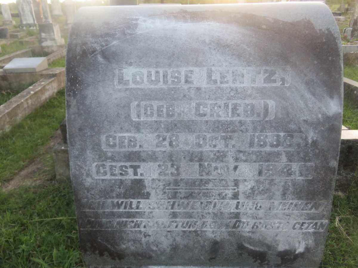 LENTZ Louise nee GRIEB 1888-1941