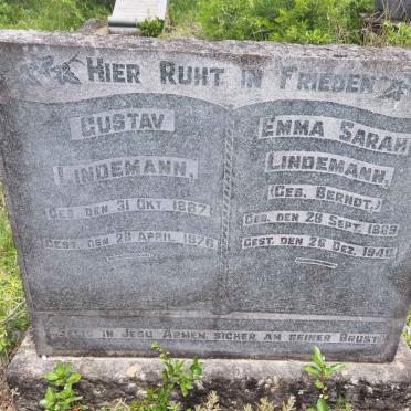 LINDEMANN Gustav 1887-1976 &amp; Emma Sarah BERNDT 1889-1940